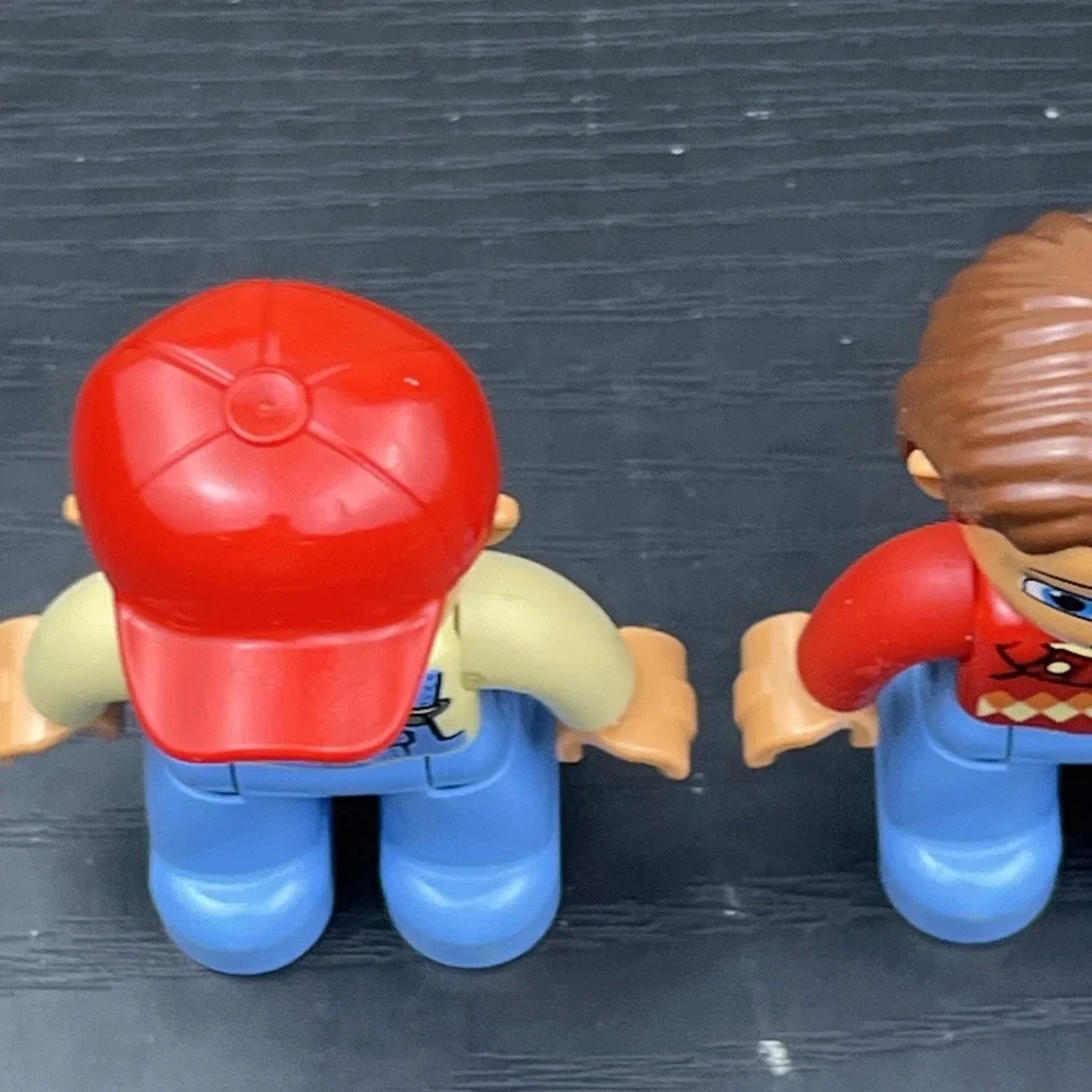 LEGO DUPLO Farmer Figures Lot of 2 Genuine Farm People Minifigures
